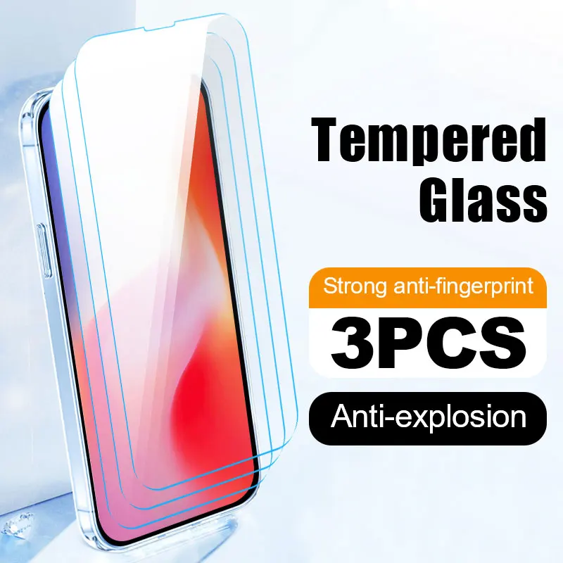 3pcs Glass Smartphone Screen Protector For iPhone 16 Pro Max 15 Tempered Glass Protective Film 14 Plus 13 Pro 12 11 XS XR
3pcs Glass Smartphone Screen Protector For iPhone 16 Pro Max 15 Tempered Glass Protective Film 14 Plus 13 Pro 12 11 XS XR