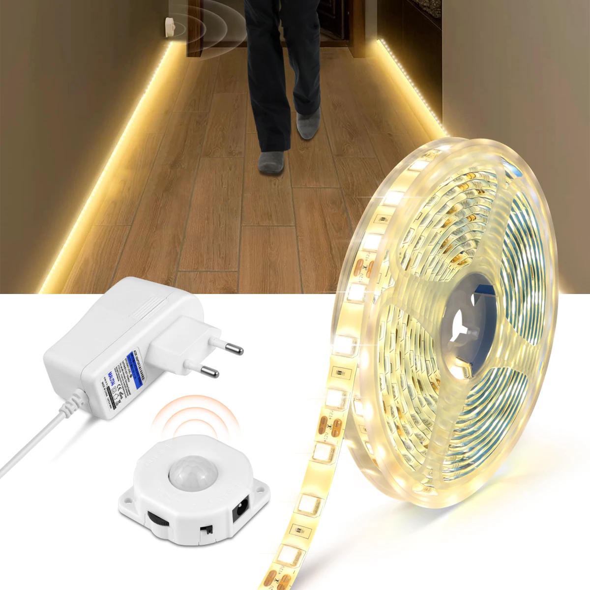 Smart Turn ON OFF LED Night Light PIR Motion Sensor Cabinet Lamp Wireless Wall Lamp tape for room Kitchen Stairs Lighting EU/US
Smart Turn ON OFF LED Night Light PIR Motion Sensor Cabinet Lamp Wireless Wall Lamp tape for room Kitchen Stairs Lighting EU/US