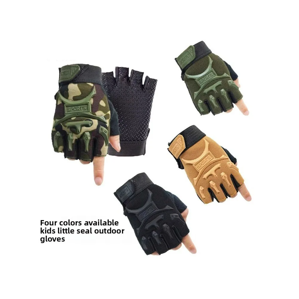 Kids' Fingerless Tactical Camo Gloves-Anti-Slip & Wear-Resistant Suitable for Camping Military Training Roller Skating & Cycling
Kids' Fingerless Tactical Camo Gloves-Anti-Slip & Wear-Resistant Suitable for Camping Military Training Roller Skating & Cycling