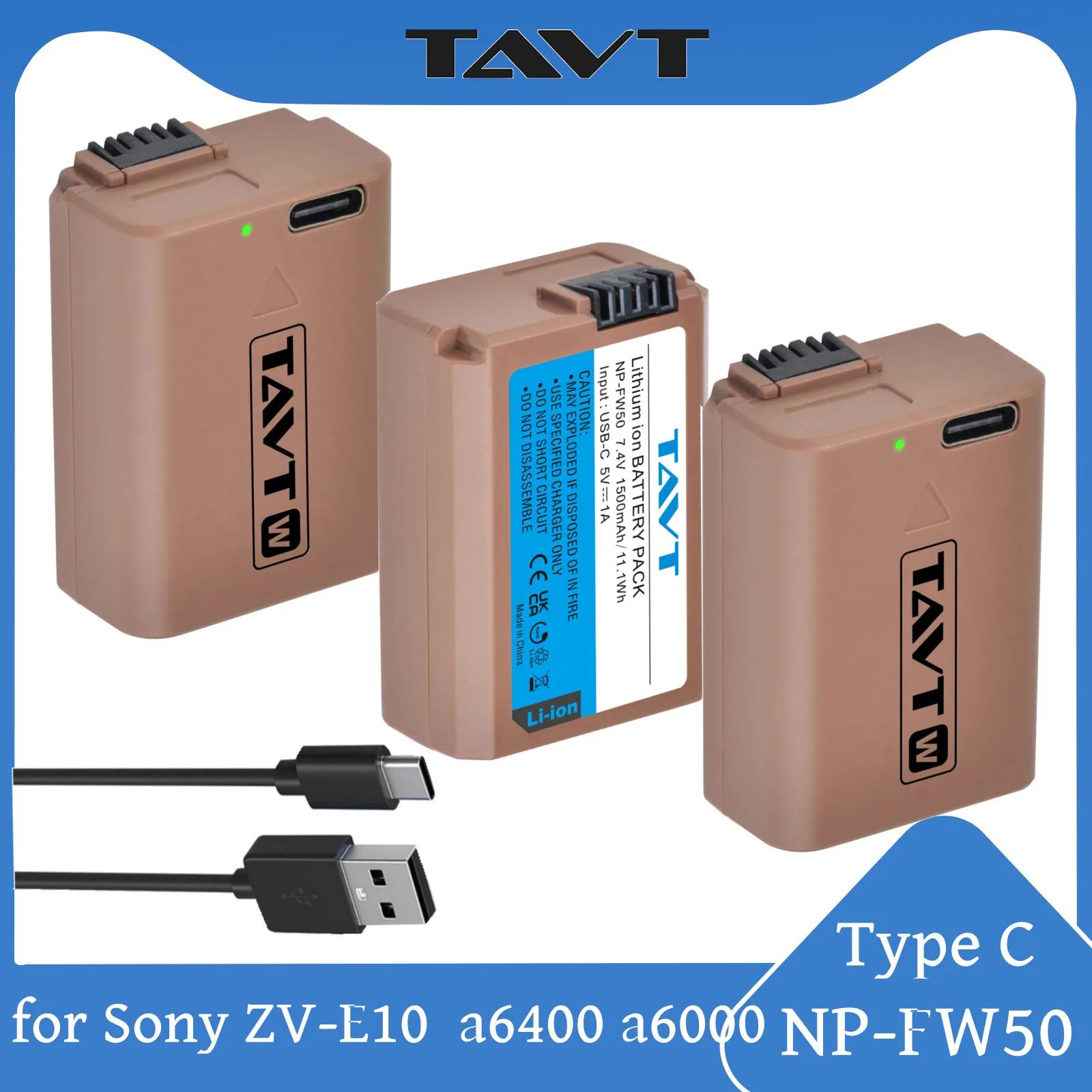 Type-C NP-FW50 NPFW50 FW50 Battery for Sony Alpha a6500 a6300 a6400 a6000 a6100 a5000 a3000 NEX-3 a7 7R a7R NEX-5 ZV-E10
Type-C NP-FW50 NPFW50 FW50 Battery for Sony Alpha a6500 a6300 a6400 a6000 a6100 a5000 a3000 NEX-3 a7 7R a7R NEX-5 ZV-E10