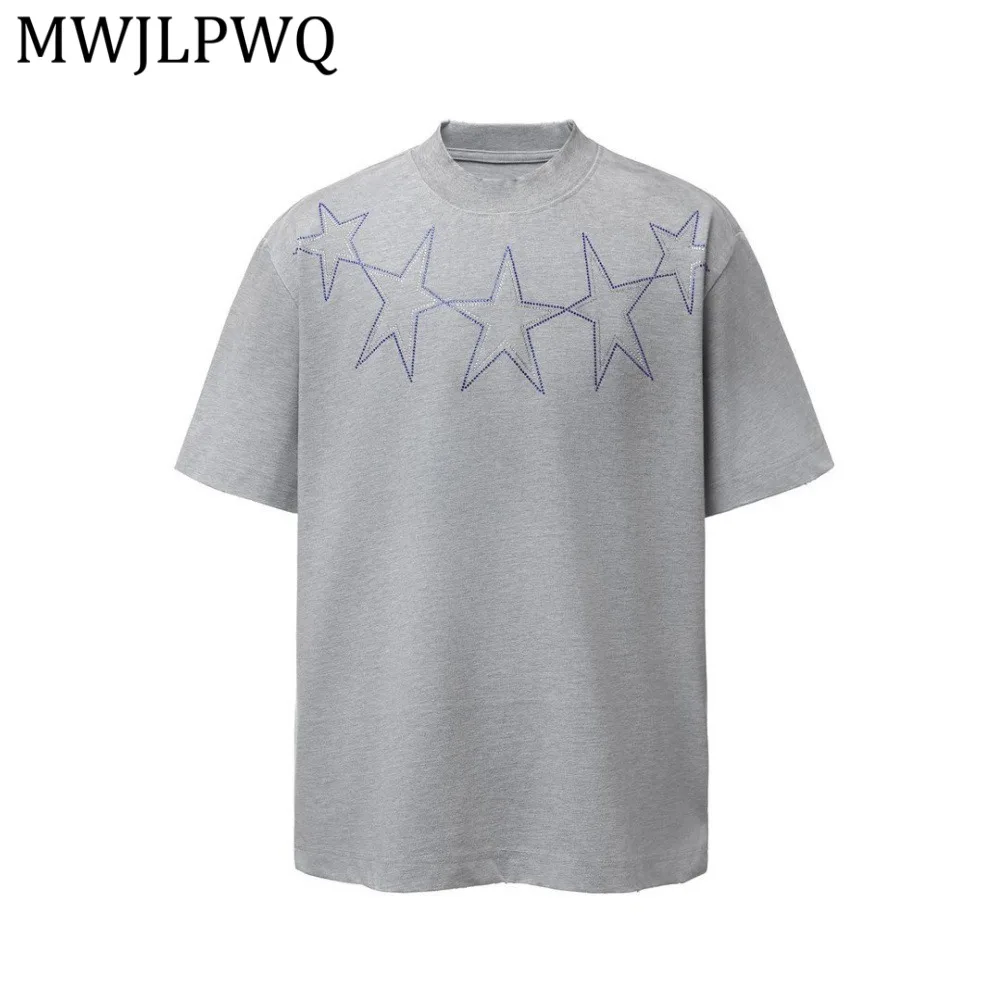 MWJLPWQ Rhinestone Round-Neck Short-Sleeve T-Shirt Men Trendy Street Style Spray-Dyed Distressed Design Tops Summer Tide 14297
MWJLPWQ Rhinestone Round-Neck Short-Sleeve T-Shirt Men Trendy Street Style Spray-Dyed Distressed Design Tops Summer Tide 14297