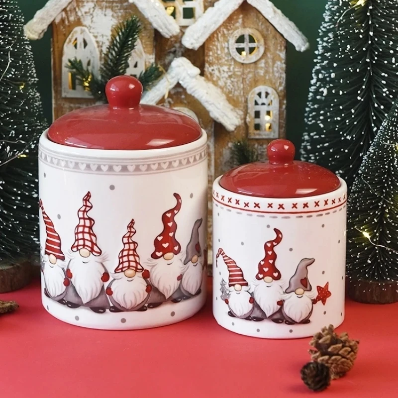 Christmas-Themed Ceramic Sealed Jar Santa Pattern Storage Container for Grains Nuts and Candy Festive Holiday Gift Seasonal
Christmas-Themed Ceramic Sealed Jar Santa Pattern Storage Container for Grains Nuts and Candy Festive Holiday Gift Seasonal