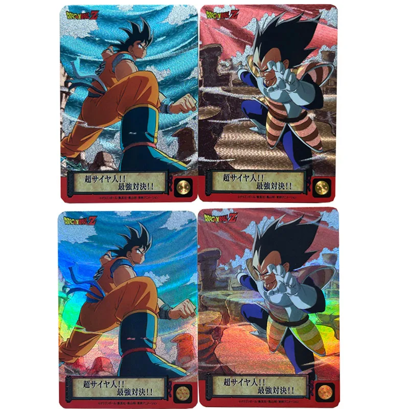2pcs/set Dragon Ball Son Goku Vegeta IV DIY self-made Rough Flash Card ACG Anime Game Collection Card Gift Toy
2pcs/set Dragon Ball Son Goku Vegeta IV DIY self-made Rough Flash Card ACG Anime Game Collection Card Gift Toy