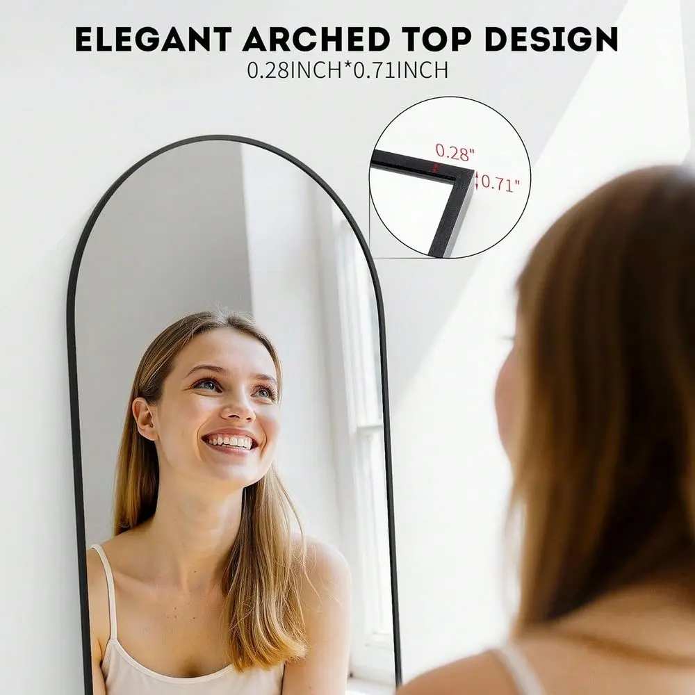 Arched Full Length Mirror, 64 21 Large Floor Mirrors, For Wall Door Bedroom Bathroom Living Room Black
Arched Full Length Mirror, 64 21 Large Floor Mirrors, For Wall Door Bedroom Bathroom Living Room Black