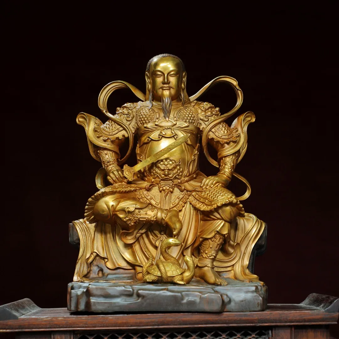 15"Tibetan Temple Collection Old Bronze Gilded Cinnabar High Relief Emperor Xuanwu Immortal Northern Emperor Buddha Worship Hall
15"Tibetan Temple Collection Old Bronze Gilded Cinnabar High Relief Emperor Xuanwu Immortal Northern Emperor Buddha Worship Hall
