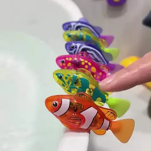Poisson-clown photosensible, poisson robot électrique réaliste, décoration d'aquarium, poisson robot pour chat, poisson de mer