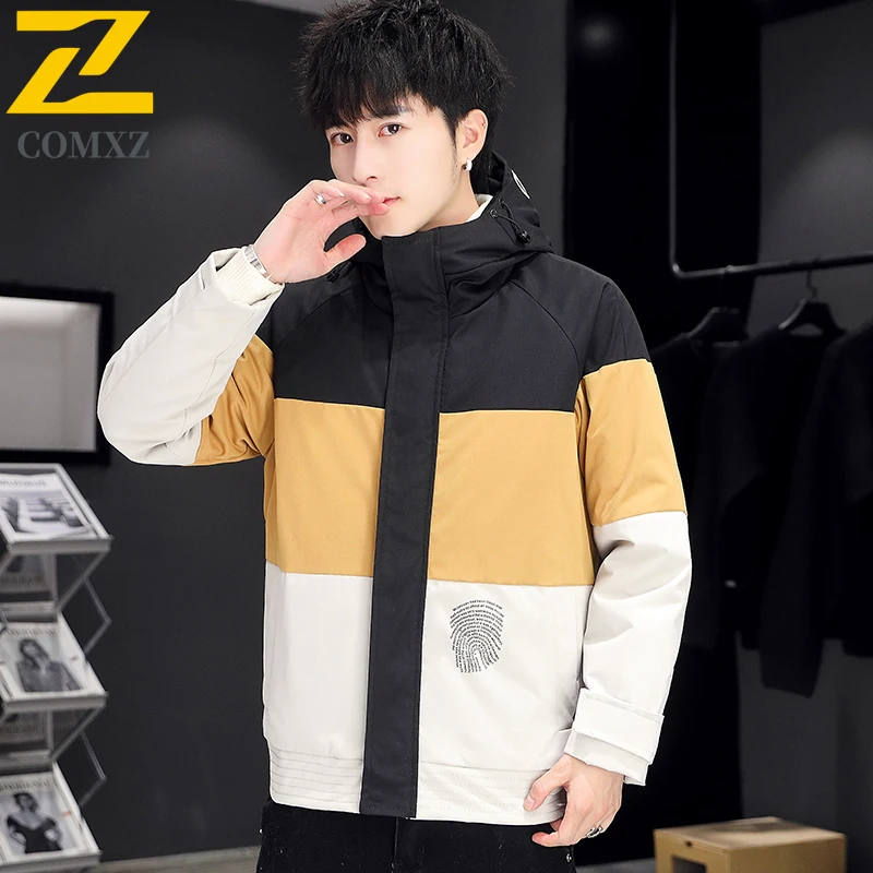 Men Outdoor Sports Windbreaker Winter Colorblock Thickened Parka Water-Resistant Windproof Thermal Coat Leisure Hooded Jacket
Men Outdoor Sports Windbreaker Winter Colorblock Thickened Parka Water-Resistant Windproof Thermal Coat Leisure Hooded Jacket
