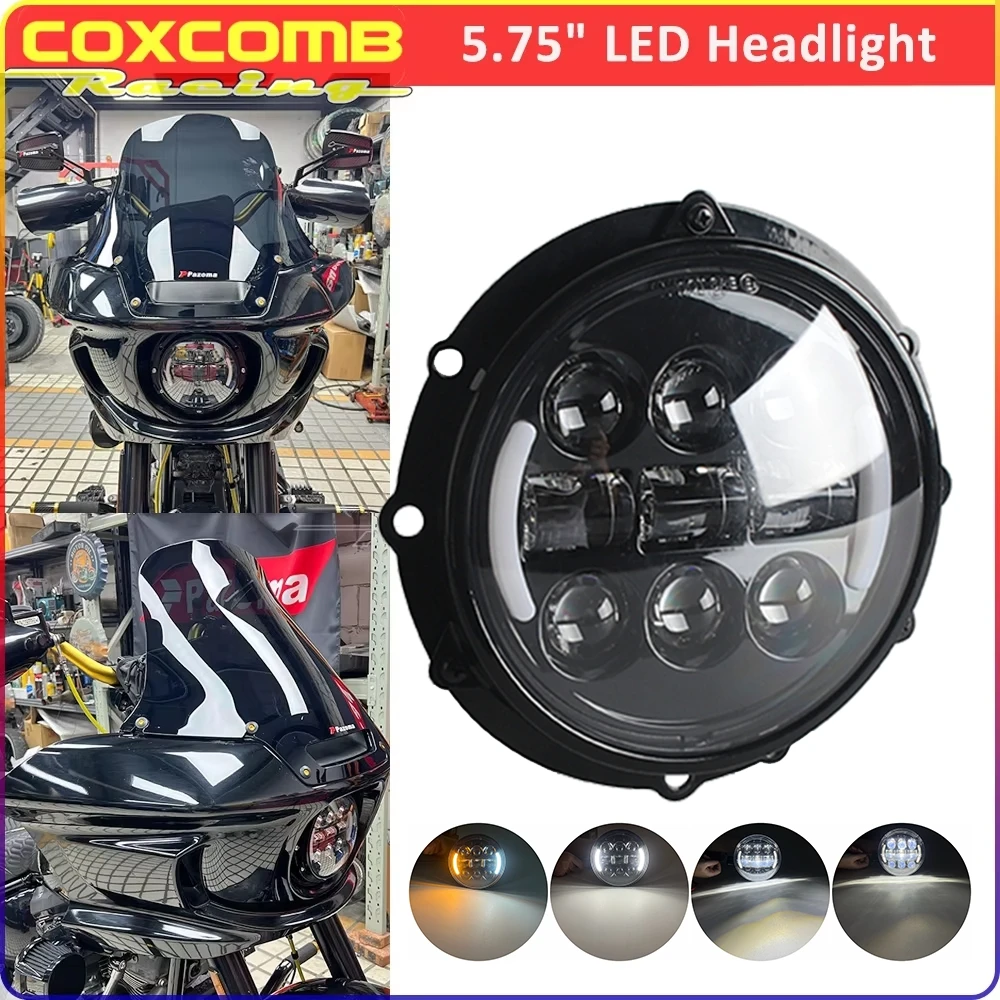 5.75" Round Headlight Motorcycle LED Turn Signal Light Front Headlamp For Harley Softail Low Rider ST FXLRST FXRST 117 2022-2024
5.75" Round Headlight Motorcycle LED Turn Signal Light Front Headlamp For Harley Softail Low Rider ST FXLRST FXRST 117 2022-2024