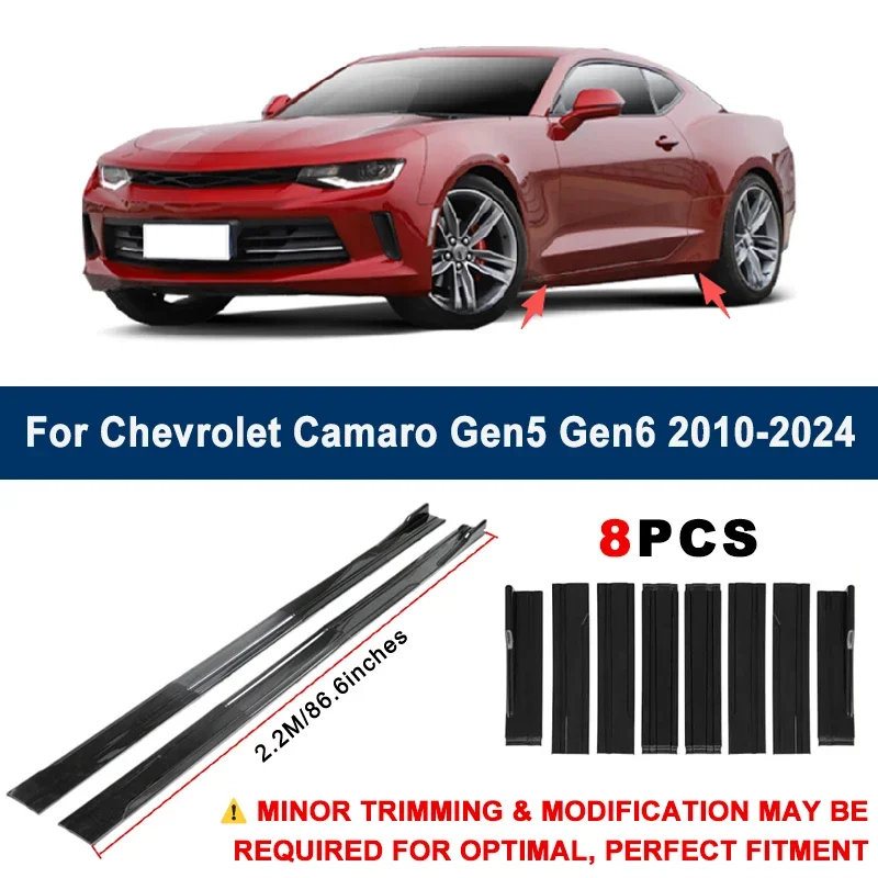 Aerodynamic 2.2m Sectional Side Skirt Extension Lips Racing Side Spoiler For Chevrolet Camaro Gen5 Gen6 10-24 Sport Upgrade Kit
Aerodynamic 2.2m Sectional Side Skirt Extension Lips Racing Side Spoiler For Chevrolet Camaro Gen5 Gen6 10-24 Sport Upgrade Kit