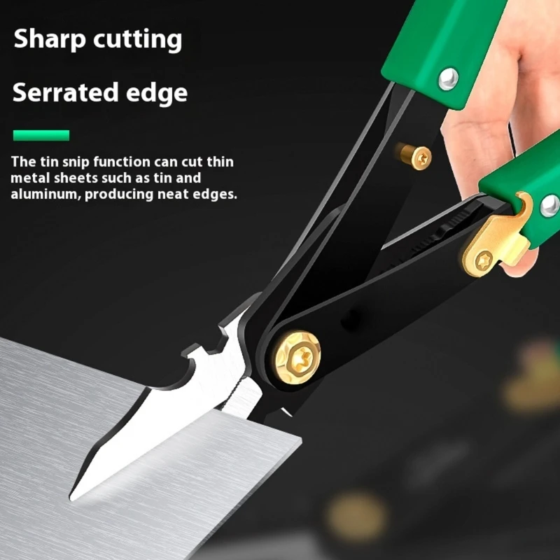 Mxla Practical Double Purpose Wire Stripper Tin Snips High Carbon Steel Blade With Safety Lock For Diy
Mxla Practical Double Purpose Wire Stripper Tin Snips High Carbon Steel Blade With Safety Lock For Diy