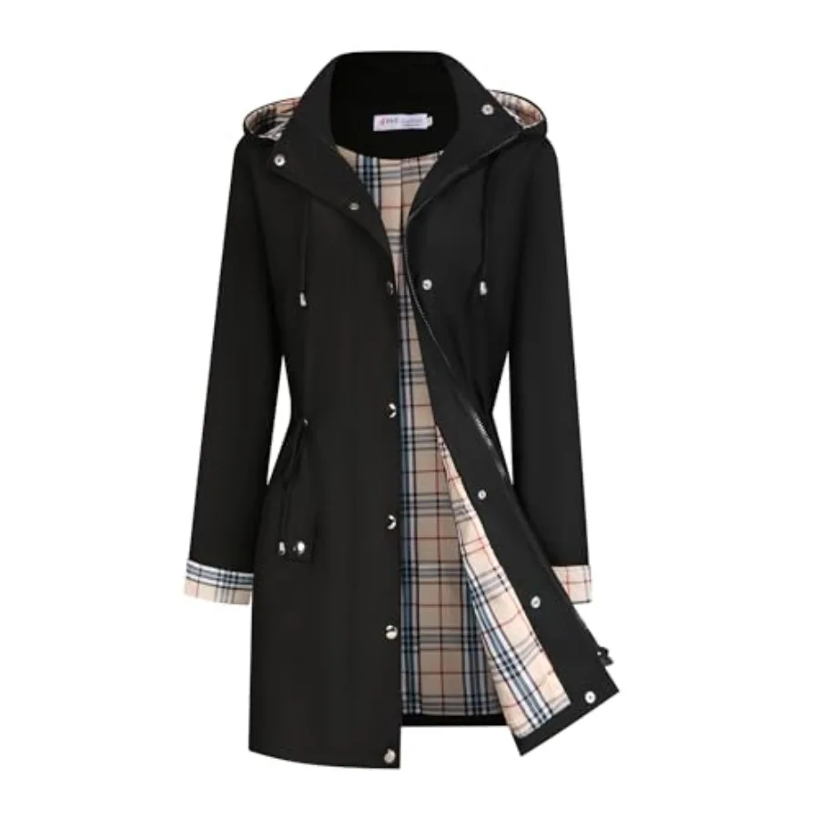 BBX Lephsnt Rain Coats for Women Waterproof Rain Jacket Lightweight Windbreaker Outdoor Hooded Trench Coat
BBX Lephsnt Rain Coats for Women Waterproof Rain Jacket Lightweight Windbreaker Outdoor Hooded Trench Coat