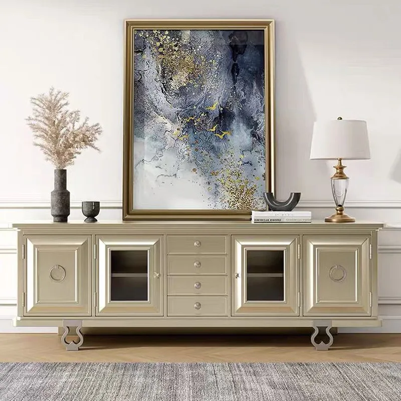 TV cabinet household solid wood storage locker integrated art Mori impression
TV cabinet household solid wood storage locker integrated art Mori impression