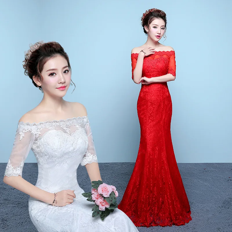 Mermaid Women Wedding Dresses Lace Half Sleeves Bridal Gowns Formal Vestido De Noiva robe de mariée
Mermaid Women Wedding Dresses Lace Half Sleeves Bridal Gowns Formal Vestido De Noiva robe de mariée