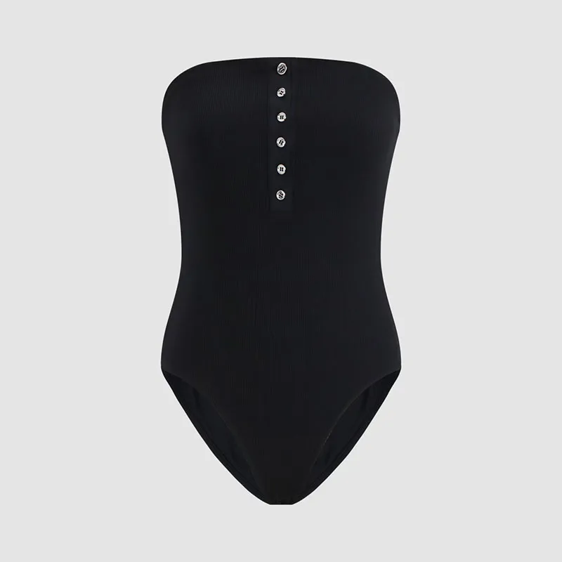 Women's Black Jumpsuit, Sleeveless Bustier-Style Sexy Top, High-Quality Versatile Base Layer, 2026, New Arrival, Y2K, Corset
Women's Black Jumpsuit, Sleeveless Bustier-Style Sexy Top, High-Quality Versatile Base Layer, 2026, New Arrival, Y2K, Corset