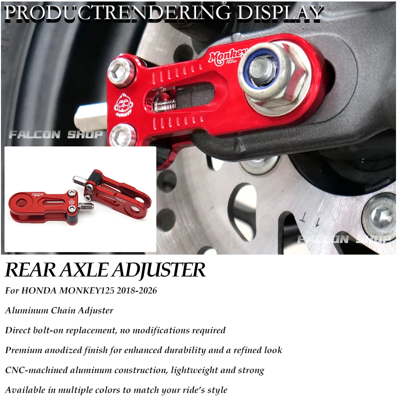 Suitable for Honda Monkey 125 modified chain adjuster 2018 2019 2020 2021 2022 2023 2024 2025 2026 rear axle adjuster
Suitable for Honda Monkey 125 modified chain adjuster 2018 2019 2020 2021 2022 2023 2024 2025 2026 rear axle adjuster