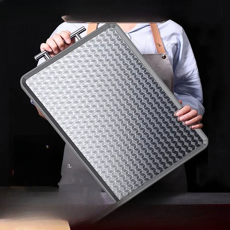 Double vertical stainless steel cutting board, antibacterial and mildew-proof household fruit cutting board
Double vertical stainless steel cutting board, antibacterial and mildew-proof household fruit cutting board