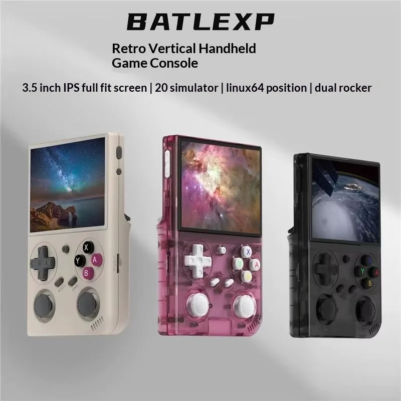 Портативная игровая консоль BATLEXP G350, 3,5-дюймовый IPS-экран, портативные двойные джойстики, ретро-система Linux, поддержка PSP PS1 NDS, аркадные игры
Портативная игровая консоль BATLEXP G350, 3,5-дюймовый IPS-экран, портативные двойные джойстики, ретро-система Linux, поддержка PSP PS1 NDS, аркадные игры