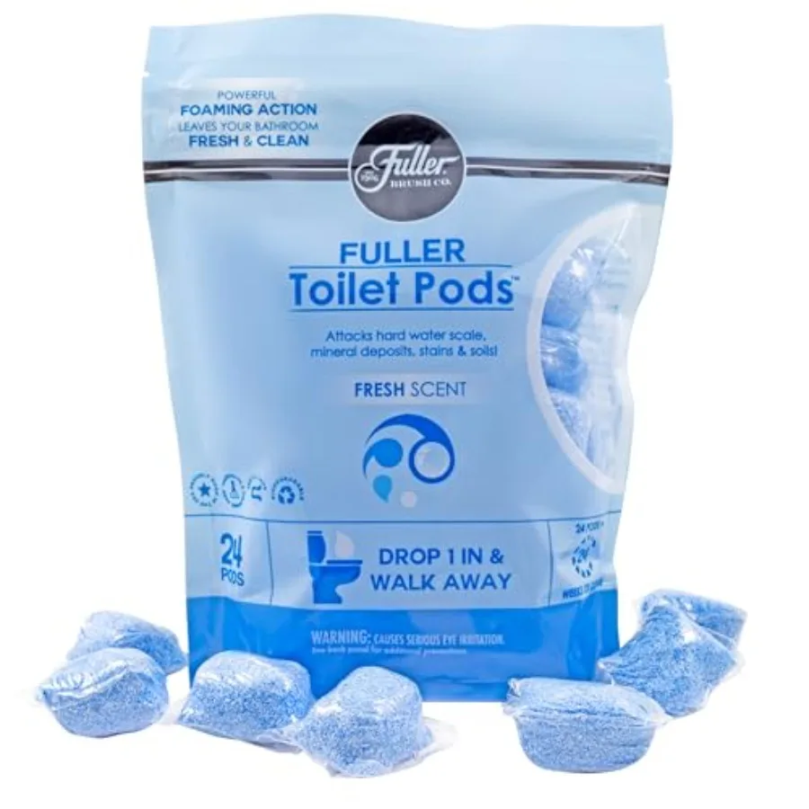 Toilet Bowl Cleaner Pods - Water Soluble Tablet Cleansers, Cleans Descales and Refreshes Bathroom Toilets Removes Odors Soils a
Toilet Bowl Cleaner Pods - Water Soluble Tablet Cleansers, Cleans Descales and Refreshes Bathroom Toilets Removes Odors Soils a