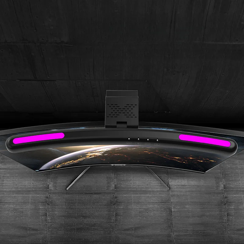RGB Colorful Ambient Light LED Curved Screen Lamp Monitor Eye Care Table Lamp Desktop Fill Light For Gaming Work Study
RGB Colorful Ambient Light LED Curved Screen Lamp Monitor Eye Care Table Lamp Desktop Fill Light For Gaming Work Study