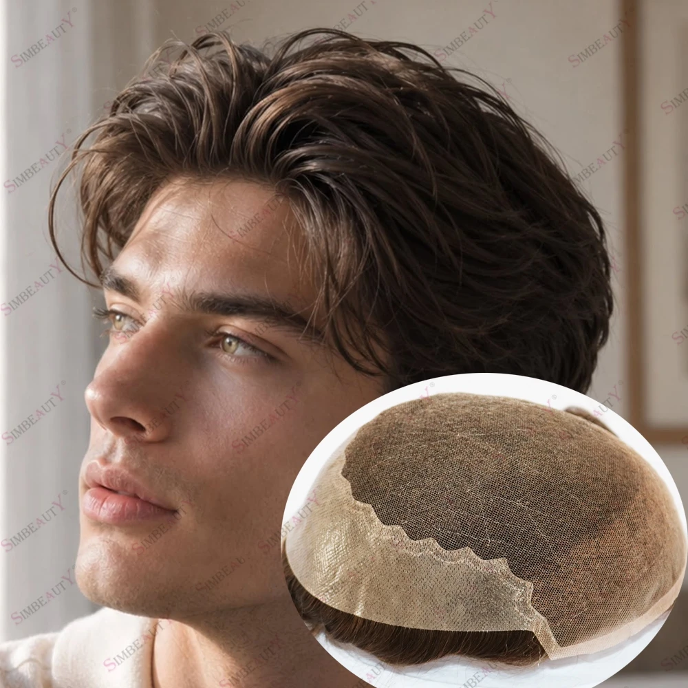 Durable Lace&PU Q6 Natural Hairline Men's Brown Blonde Human Hair Toupee Capillary Prosthesis 5x7 6x8 7x9 8x10 Size Breathable
Durable Lace&PU Q6 Natural Hairline Men's Brown Blonde Human Hair Toupee Capillary Prosthesis 5x7 6x8 7x9 8x10 Size Breathable