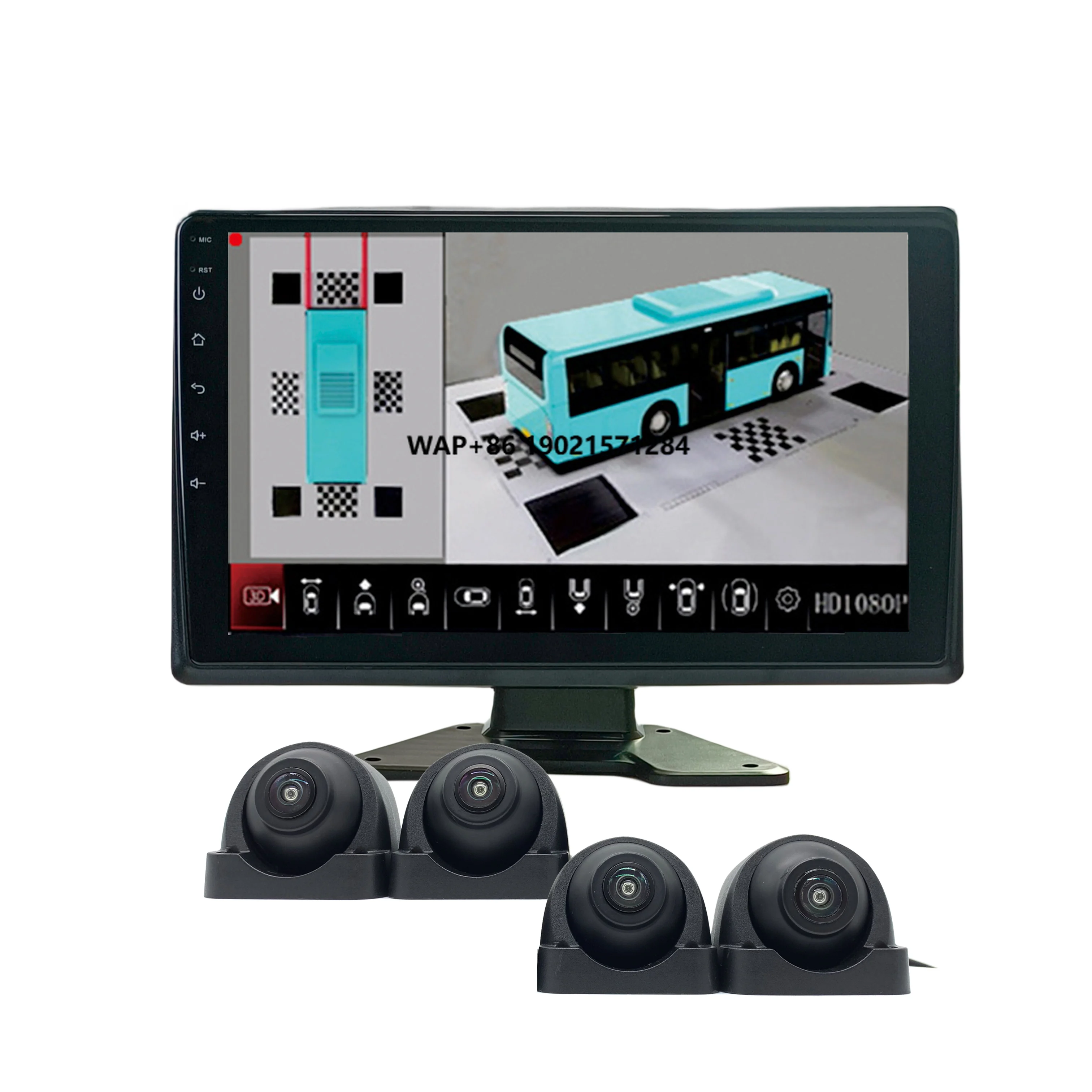 360 Degree Bus Truck Camera Monitoring System 10.1 Carplay Android FHD 1080P 360 AVM Around View Monitor 360 Car System
360 Degree Bus Truck Camera Monitoring System 10.1 Carplay Android FHD 1080P 360 AVM Around View Monitor 360 Car System