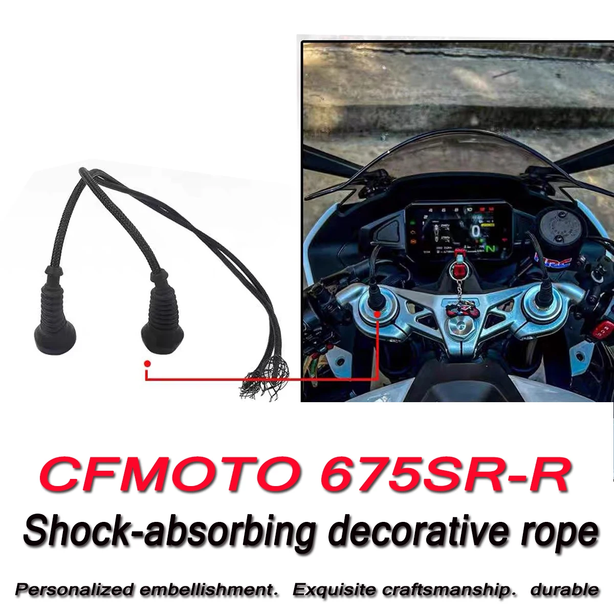 Motorcycle modification shock absorber decorative cover protective cover decorative rope Fit For CFMOTO 675SR 675SR-R 675SRS
Motorcycle modification shock absorber decorative cover protective cover decorative rope Fit For CFMOTO 675SR 675SR-R 675SRS