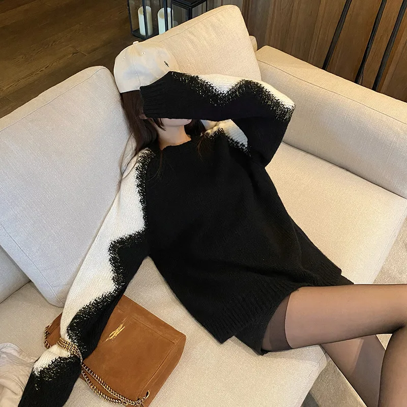 CozyDay Wool Gold Thread Cashmere Knitted Sweater Loose Oversize Hoodie round Neck Long Sleeve Autumn Winter Fashion Women's ...
CozyDay Wool Gold Thread Cashmere Knitted Sweater Loose Oversize Hoodie round Neck Long Sleeve Autumn Winter Fashion Women's ...
