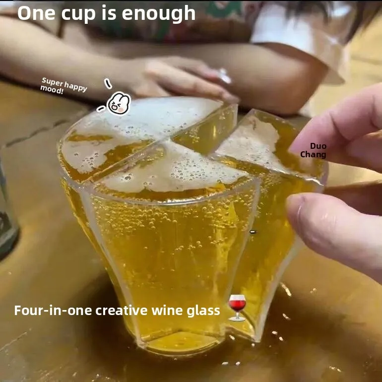 Four-In-One Beer Mug Transparent Divided Personalized Creative Beverage Cup for Family Gatherings Company Dinners And New Yea...
Four-In-One Beer Mug Transparent Divided Personalized Creative Beverage Cup for Family Gatherings Company Dinners And New Yea...