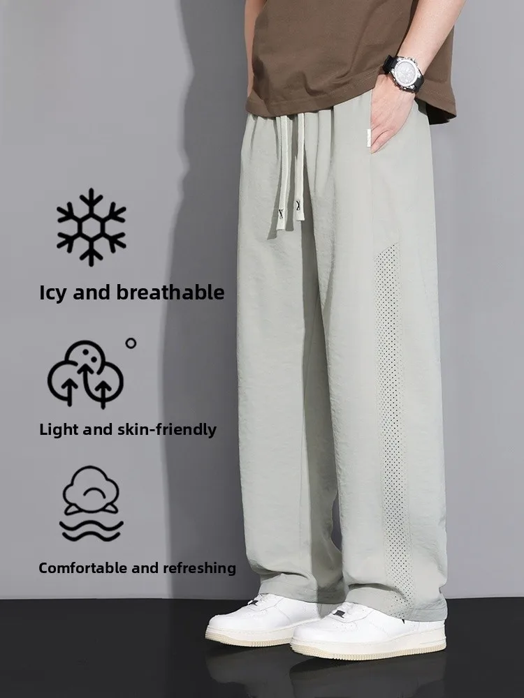 Men's Breathable Loose Straight Leg Summer Casual Pants Ice Sensation Me Qui Dry Long Trousers Comfortable Leisure
Men's Breathable Loose Straight Leg Summer Casual Pants Ice Sensation Me Qui Dry Long Trousers Comfortable Leisure