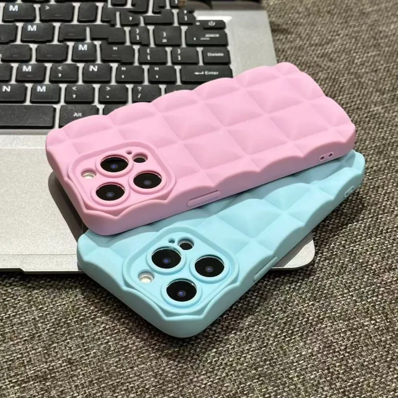 Phone Case For iPhone 17 16 15 14 13 Pro Max New Korean INS Solid Color Minimalist 3D Grid Pattern Plain Protective Cover
Phone Case For iPhone 17 16 15 14 13 Pro Max New Korean INS Solid Color Minimalist 3D Grid Pattern Plain Protective Cover