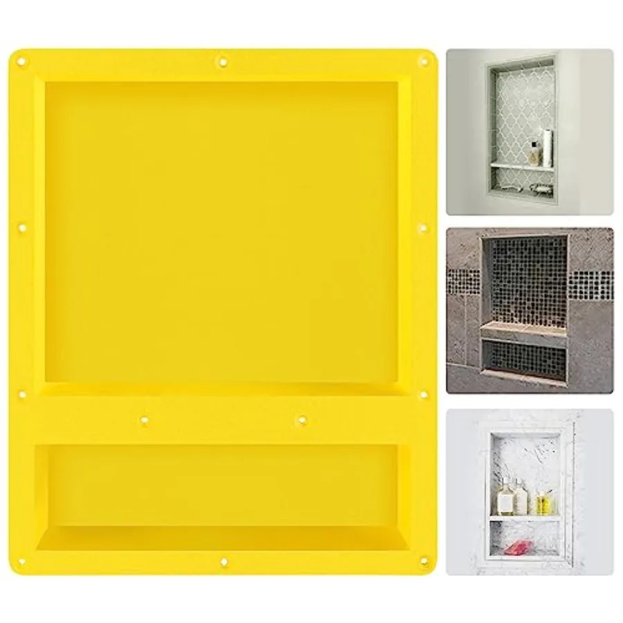 16" x 20" Shower Niche Double Shelf -Yellow Rectangle Niche Cube Ready for Tile Recessed Niches for Bathroom Niche Shower Stora
16" x 20" Shower Niche Double Shelf -Yellow Rectangle Niche Cube Ready for Tile Recessed Niches for Bathroom Niche Shower Stora