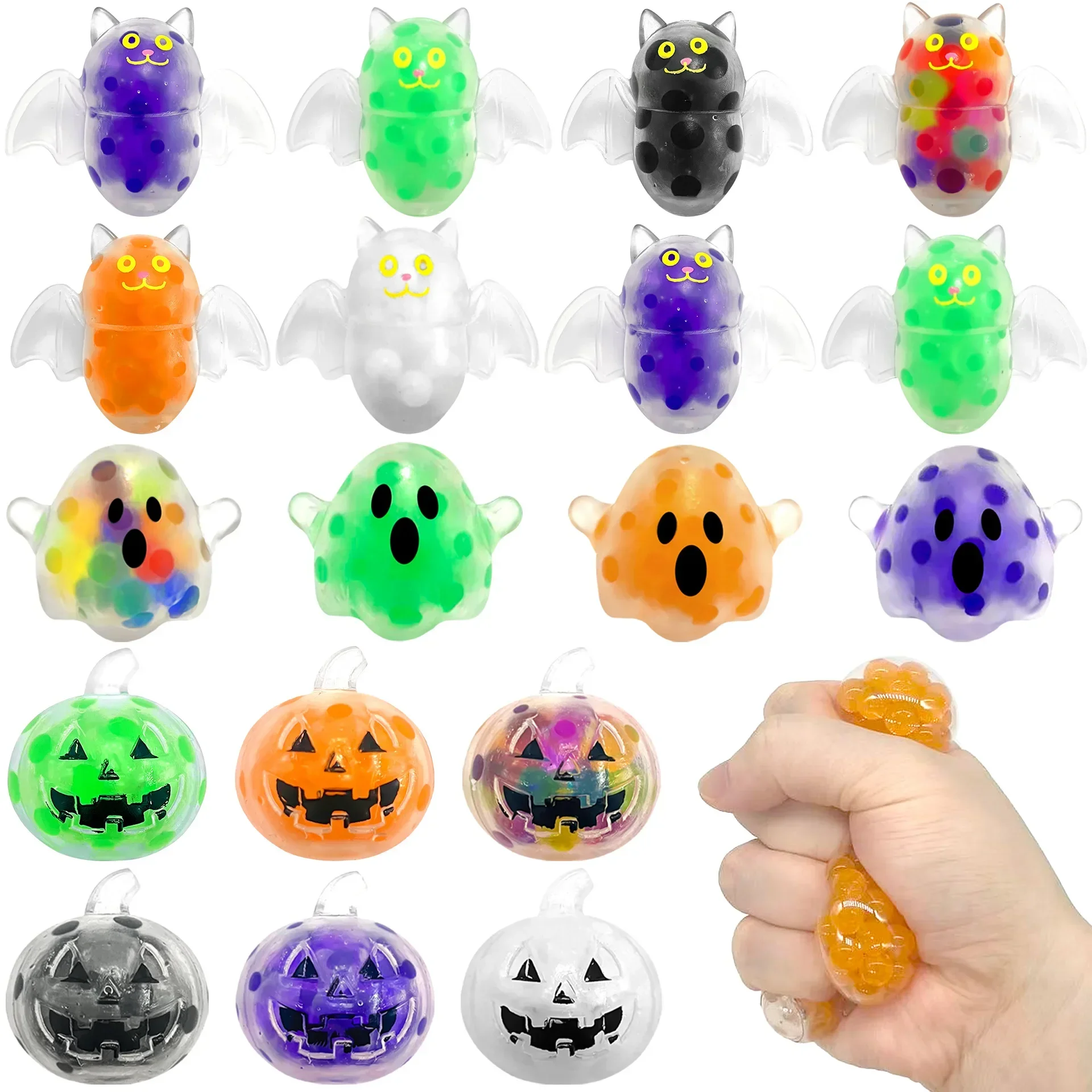 Novelty TPR Halloween Bead Ball Pinch Music Ghost Bat Pumpkin Squeeze Release Creative Stress Relief Toy Festival Party Gifts
Novelty TPR Halloween Bead Ball Pinch Music Ghost Bat Pumpkin Squeeze Release Creative Stress Relief Toy Festival Party Gifts