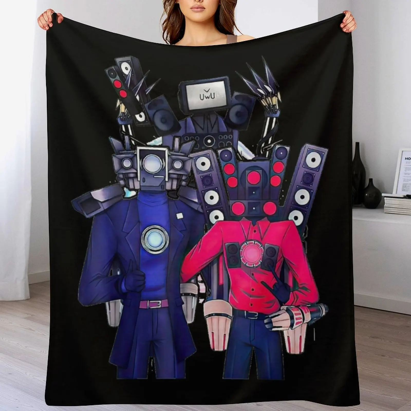 Speakérman and Cameráman Skibidi Toilet Throw Blanket Nap for sofa warm winter Blankets
Speakérman and Cameráman Skibidi Toilet Throw Blanket Nap for sofa warm winter Blankets