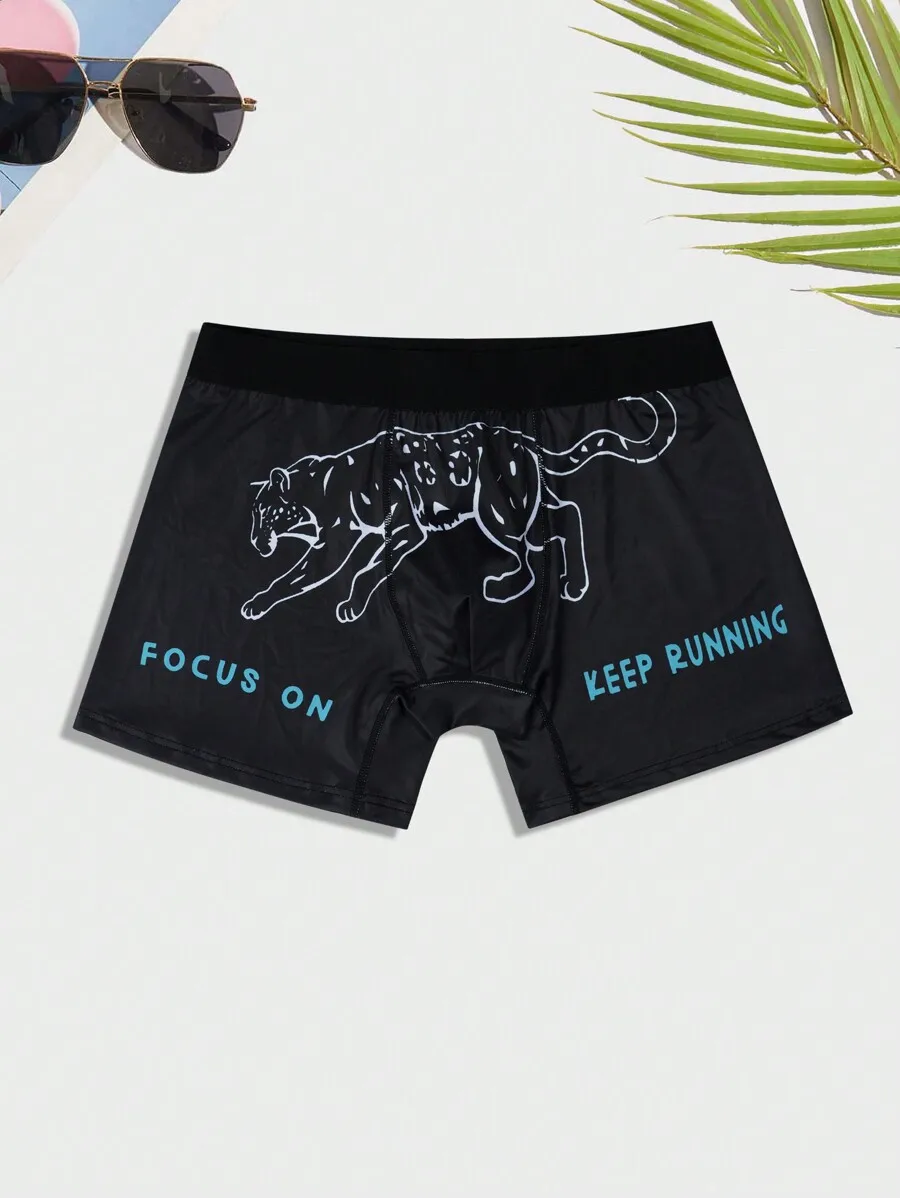 Mens Panther Print Boxer Briefs With Motivational Text
Mens Panther Print Boxer Briefs With Motivational Text