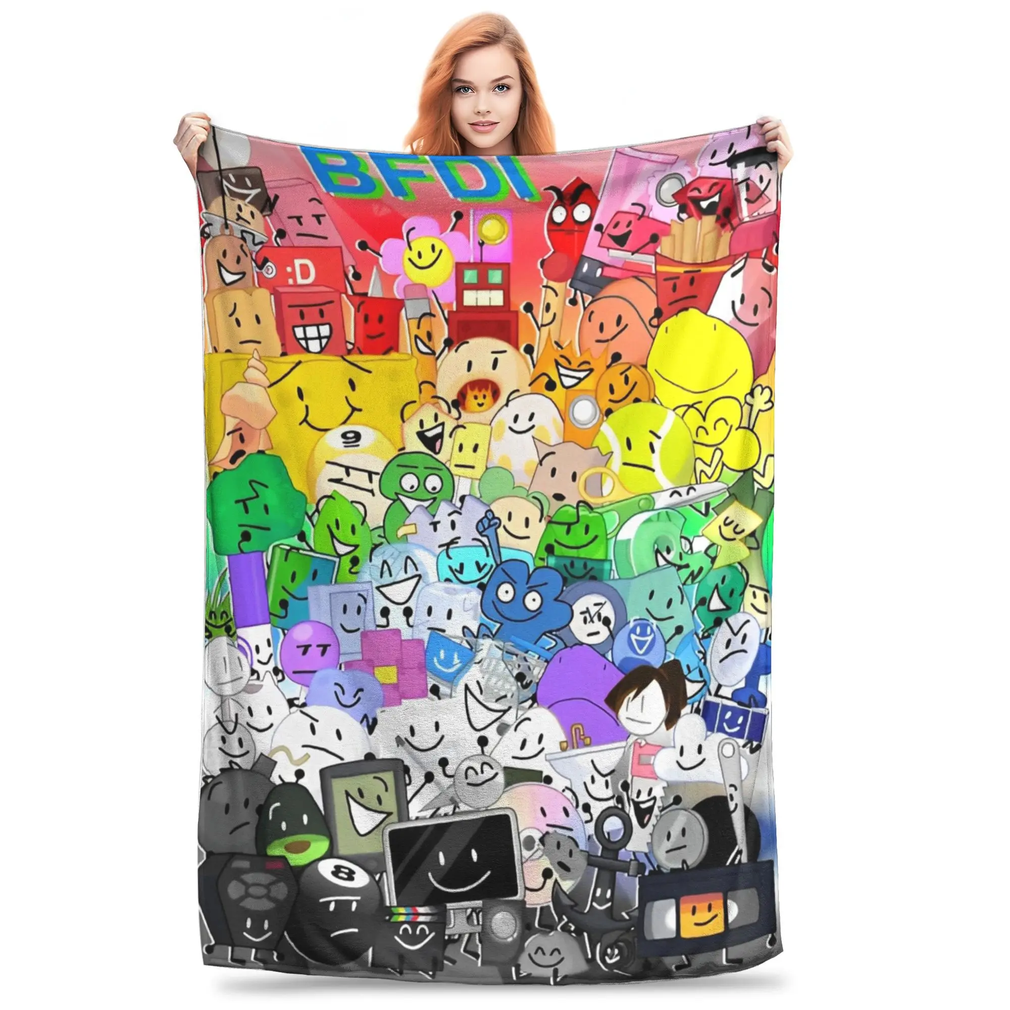 BFDI Inanimate Insanity Blanket Flannel Decoration Portable Lightweight Thin Throw Blankets for Sofa Couch Plush Thin Quilt
BFDI Inanimate Insanity Blanket Flannel Decoration Portable Lightweight Thin Throw Blankets for Sofa Couch Plush Thin Quilt