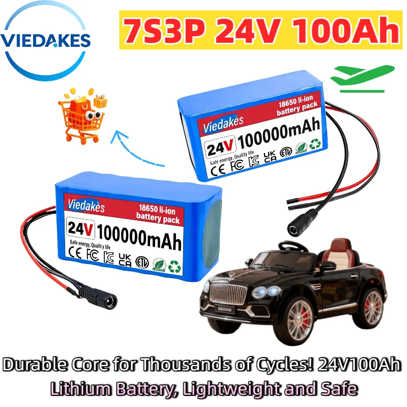 24V 100Ah Lithium Battery pack (7S3P):Kid-Safe Power Supply for Kids’ Toy Cars, Heat-Resistant Design & Short-Circuit Protection
24V 100Ah Lithium Battery pack (7S3P):Kid-Safe Power Supply for Kids’ Toy Cars, Heat-Resistant Design & Short-Circuit Protection