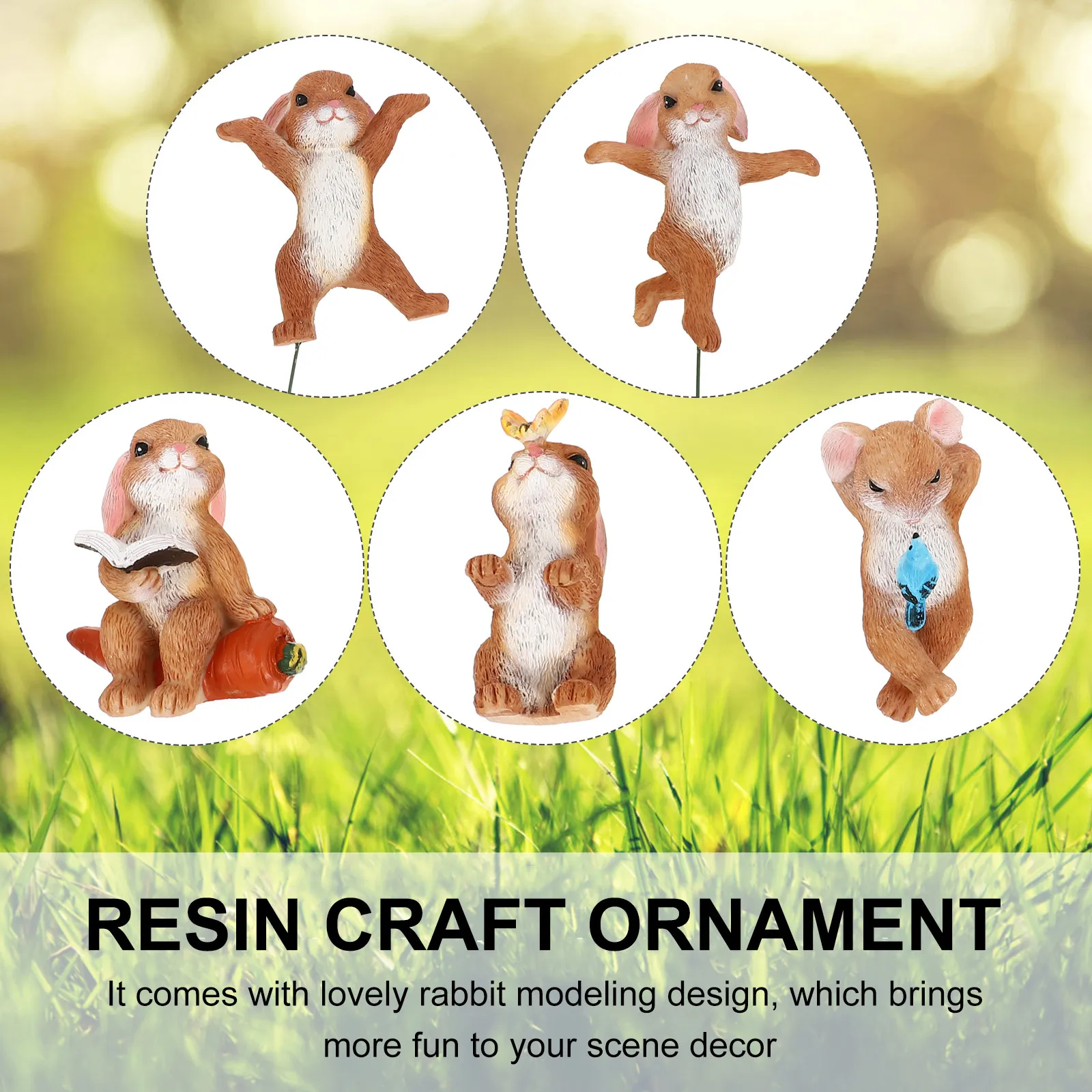 5Pcs Lovely Rabbit Ornament Resin Garden Decor for Yard Balcony Outdoor Space Animal Planter Statue Decor Resin Craft Adornment
5Pcs Lovely Rabbit Ornament Resin Garden Decor for Yard Balcony Outdoor Space Animal Planter Statue Decor Resin Craft Adornment