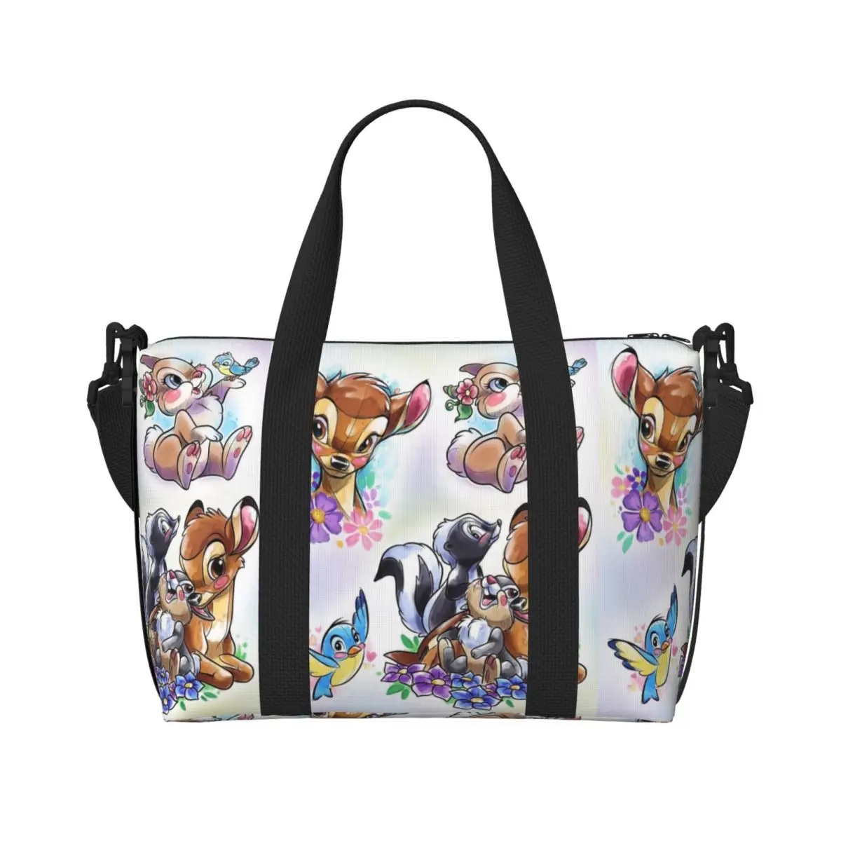 Большая женская сумка-тоут с мультяшным принтом Бэмби, для покупок, спортзала, пляжа, путешествий
Большая женская сумка-тоут с мультяшным принтом Бэмби, для покупок, спортзала, пляжа, путешествий