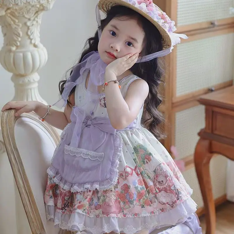 New Summer Baby Girls Princess Costume Sweet Pink Lolita Lace Ball Gown Cake Dress Children Birthday Holiday Party Eid Day 2-9Y
New Summer Baby Girls Princess Costume Sweet Pink Lolita Lace Ball Gown Cake Dress Children Birthday Holiday Party Eid Day 2-9Y
