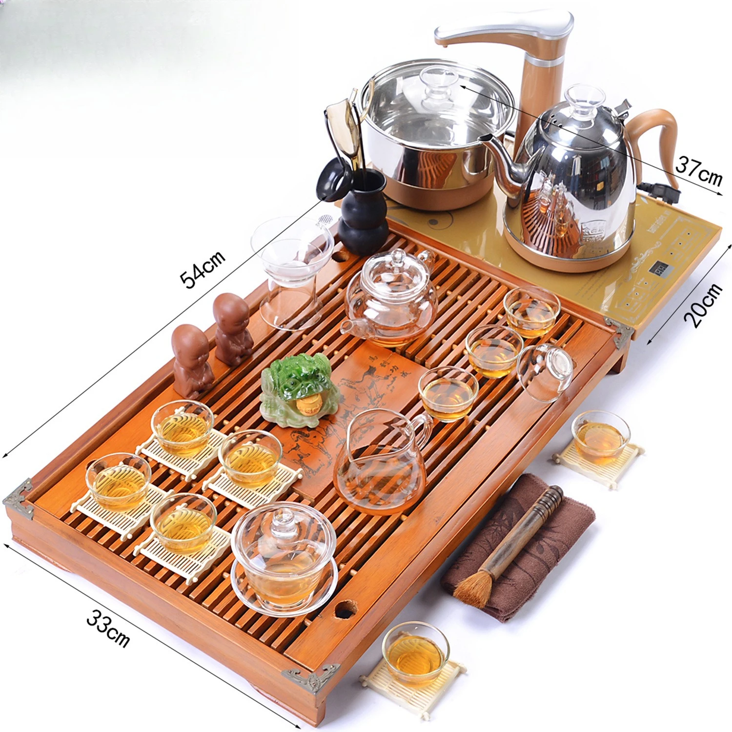 Solid wood tea tray tea set, purple sand Kung Fu tea set, ceramic gifts, automatic electrical appliances
Solid wood tea tray tea set, purple sand Kung Fu tea set, ceramic gifts, automatic electrical appliances