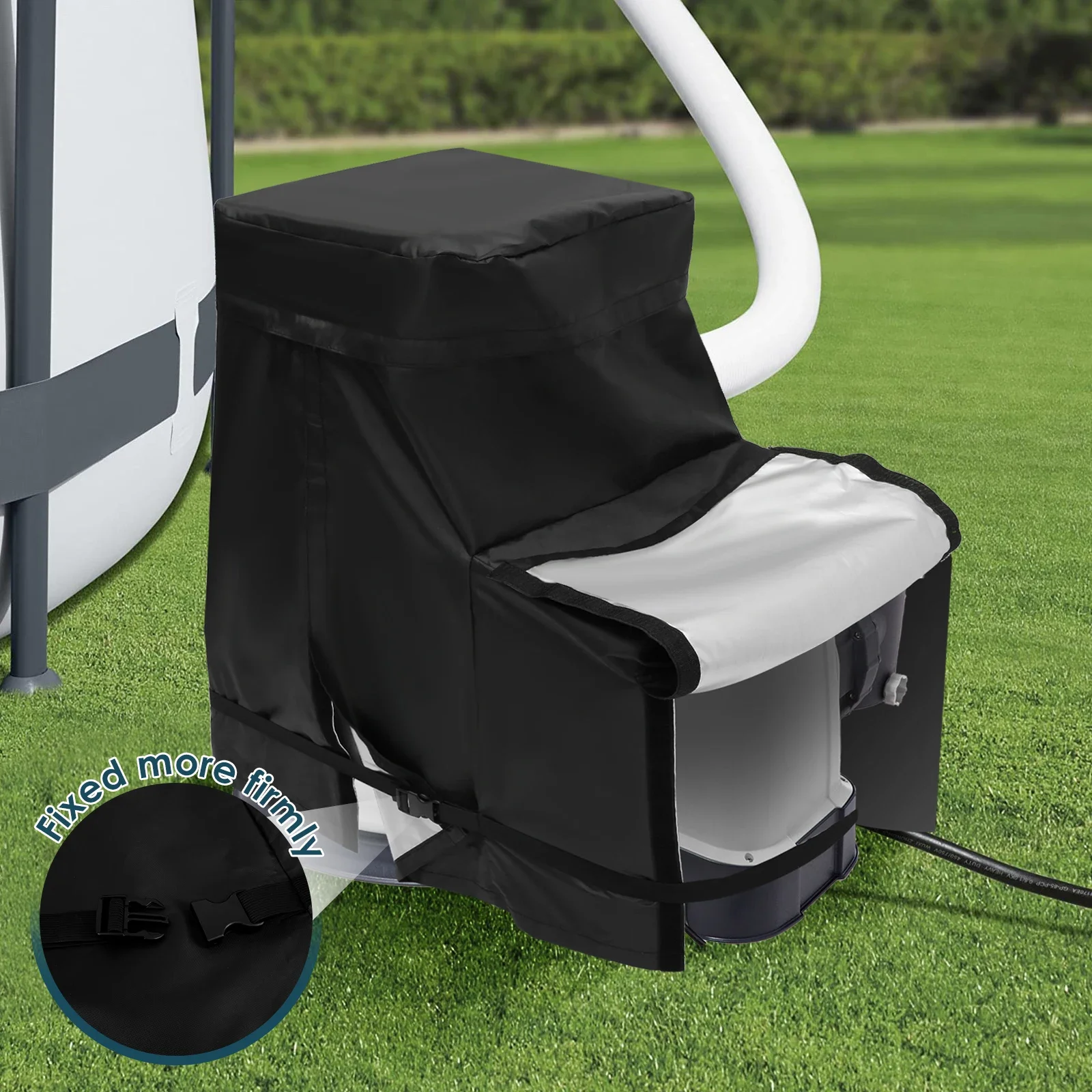 Pool Pump Cover Waterproof Silver Lining Lid Practical Pool Pump Cover Tightly Strapped Pool Pump Cover For 4-16inch Filter Pump
Pool Pump Cover Waterproof Silver Lining Lid Practical Pool Pump Cover Tightly Strapped Pool Pump Cover For 4-16inch Filter Pump