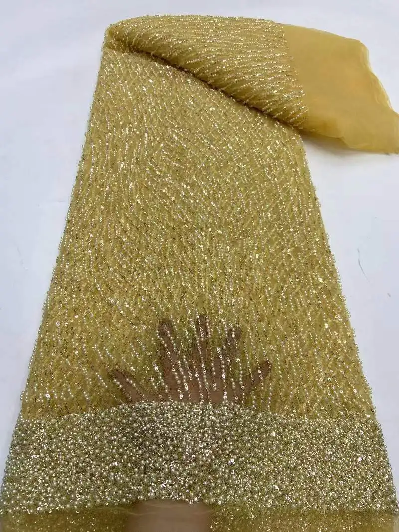 2024 Latest Nigerian Sequins Lace Fabric Heavy Hand Beaded Lace Fabric Luxury French Embroidery Beads Lace Fabric For Dress JY
2024 Latest Nigerian Sequins Lace Fabric Heavy Hand Beaded Lace Fabric Luxury French Embroidery Beads Lace Fabric For Dress JY