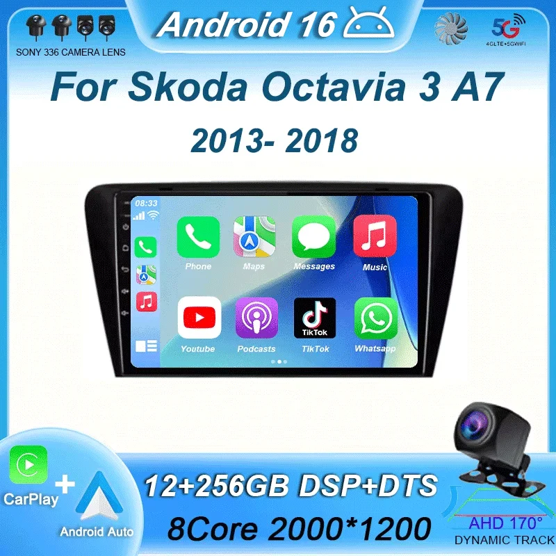 Android 16 Car Radio For Skoda Octavia 3 A7 2013 - 2018 Multimedia Player Auto Stereo Navigation GPS Carplay QLED Touch Screen
Android 16 Car Radio For Skoda Octavia 3 A7 2013 - 2018 Multimedia Player Auto Stereo Navigation GPS Carplay QLED Touch Screen