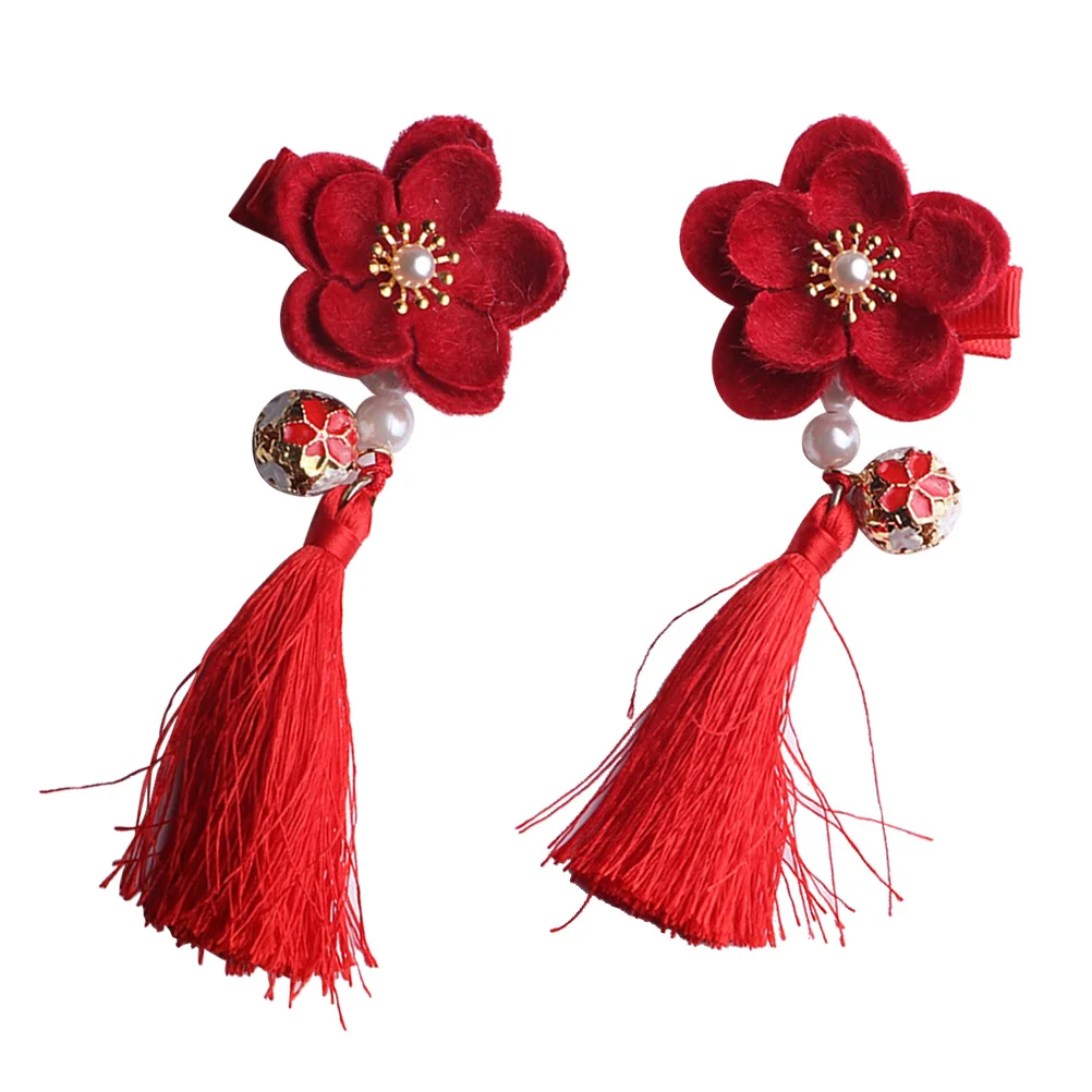 Kids Hair Accessories for Girls Chinese Tassel Clip Hanfu Tail Clips Women Red Bride
Kids Hair Accessories for Girls Chinese Tassel Clip Hanfu Tail Clips Women Red Bride