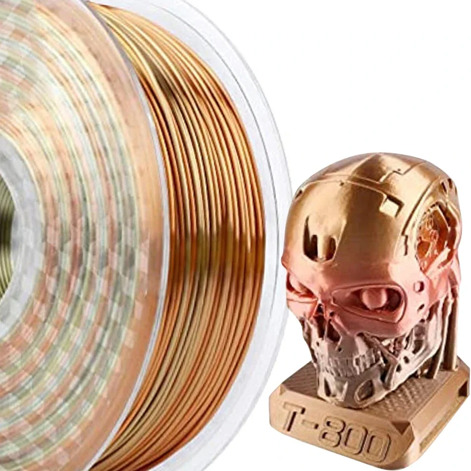 3D Printer Filament 1kg New Silk Rainbow PLA 1.75mm 3D Printing Material Duotone Gradient Gold Bronze Purple Black
3D Printer Filament 1kg New Silk Rainbow PLA 1.75mm 3D Printing Material Duotone Gradient Gold Bronze Purple Black