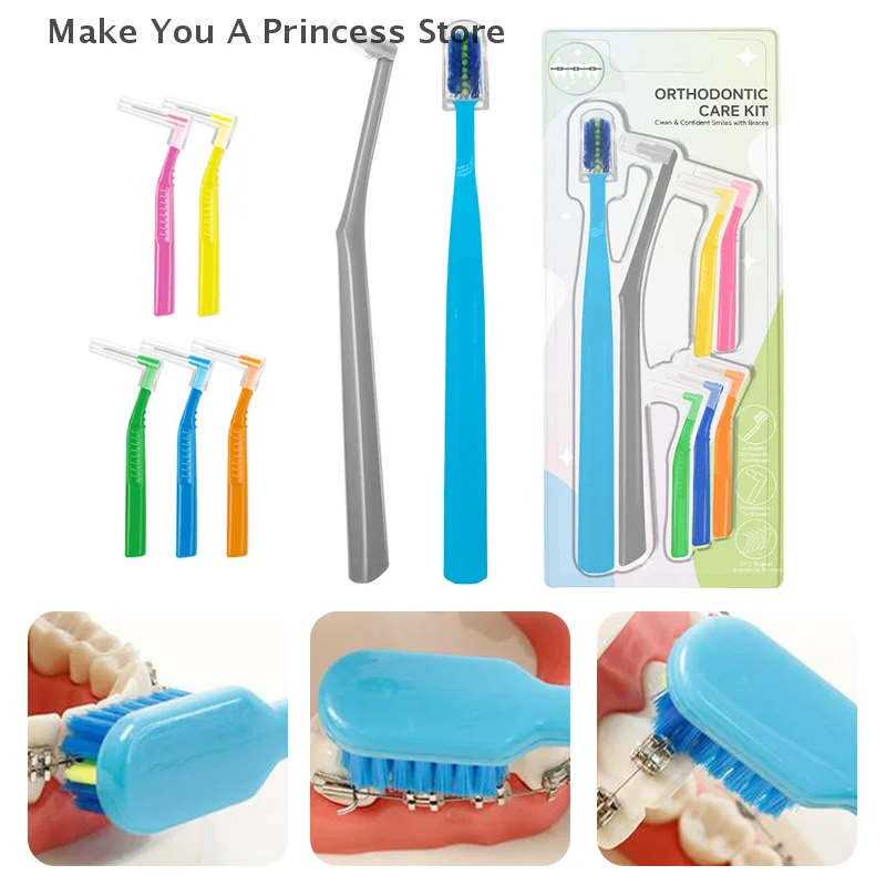 【HBA】Toothbrush With L Shape Push-Pull Interdental Brush Tufted Brush Clean Braces Tooth Brush Soft Bristle Toothbrush Oral Care
【HBA】Toothbrush With L Shape Push-Pull Interdental Brush Tufted Brush Clean Braces Tooth Brush Soft Bristle Toothbrush Oral Care