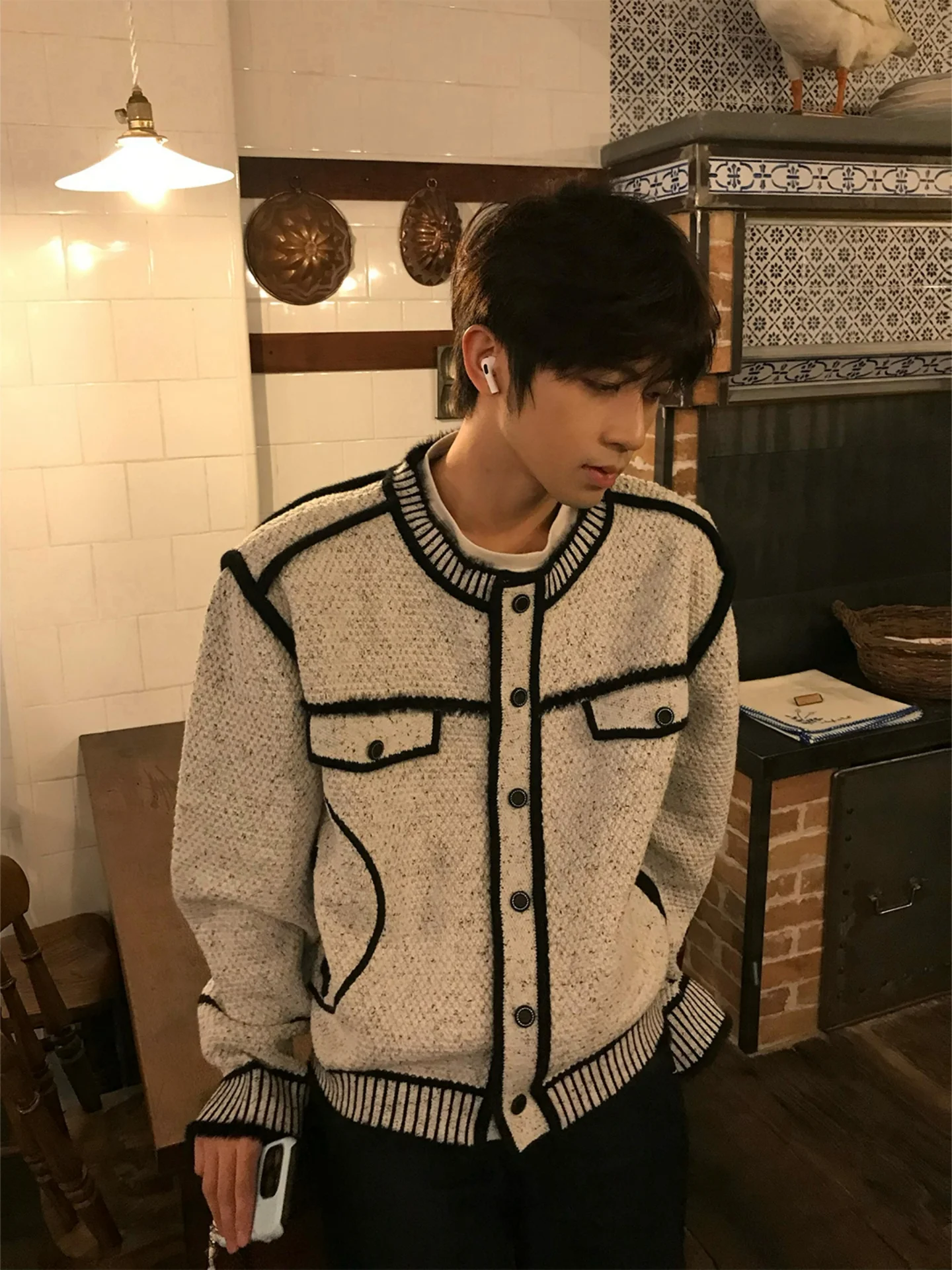 ay Knitted Cardigan Men's Winter High-End Color Colion Luxury Sweater Casual Sle Long Sve Button up Warmth Outerwear
ay Knitted Cardigan Men's Winter High-End Color Colion Luxury Sweater Casual Sle Long Sve Button up Warmth Outerwear