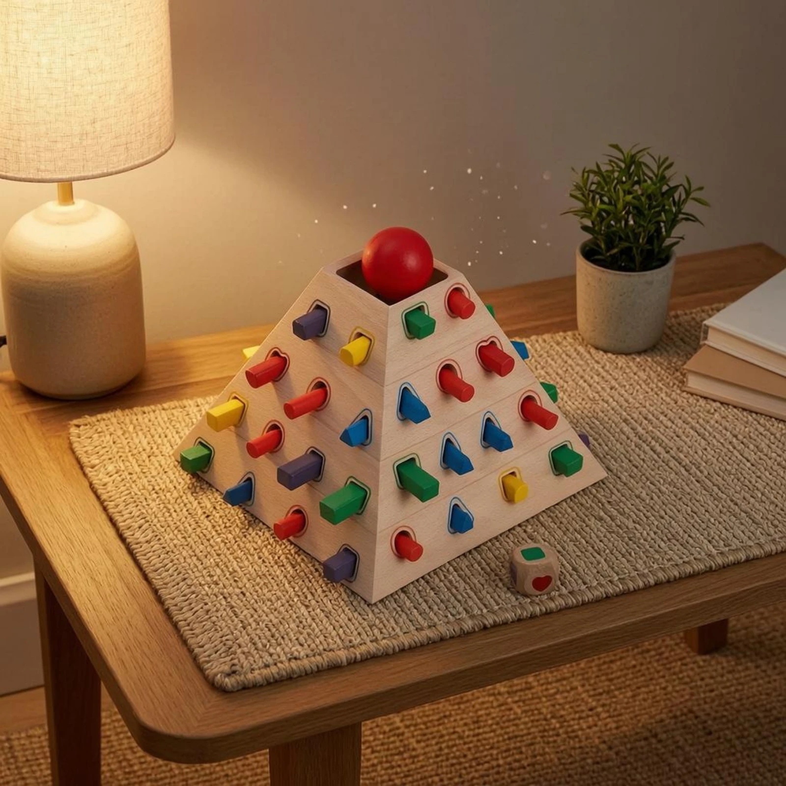 Pyramid Shape Sorter Top Opening Wooden Shape Sorter Geometric Insert Toy Stepped Geometric Matching Blocks Colorful
Pyramid Shape Sorter Top Opening Wooden Shape Sorter Geometric Insert Toy Stepped Geometric Matching Blocks Colorful