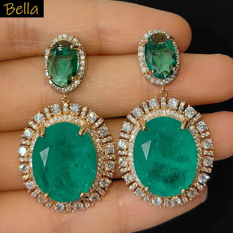 Big Round Drop Earrings Women Luxury Jewelry Shiny Zircon Wedding Bride Dinner Party Green Orange White Dangle Earrings
Big Round Drop Earrings Women Luxury Jewelry Shiny Zircon Wedding Bride Dinner Party Green Orange White Dangle Earrings