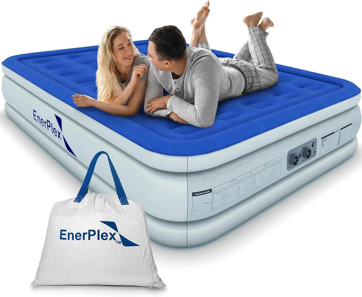 Air Mattress with Built in Pump - Self-Inflating Blow Up Bed with Neck Support - Inflatable Air Bed for Travel & Home
Air Mattress with Built in Pump - Self-Inflating Blow Up Bed with Neck Support - Inflatable Air Bed for Travel & Home